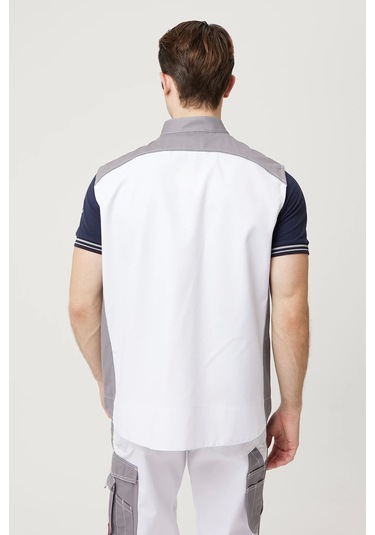 Allium Yazlık İş Ve Outdoor Yelek Beyaz-a.gri