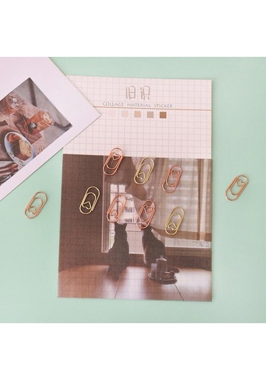 50 Adet/torba Metal Mini Kalp Gül Altın Ataş Yer Işareti Planlayıcısı Okul Ofis Kırtasiye