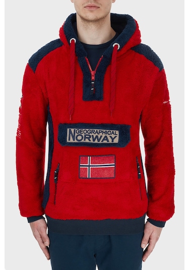 Norway Geographical Erkek Sweat Gymclasssherco Kırmızı Kırmızı