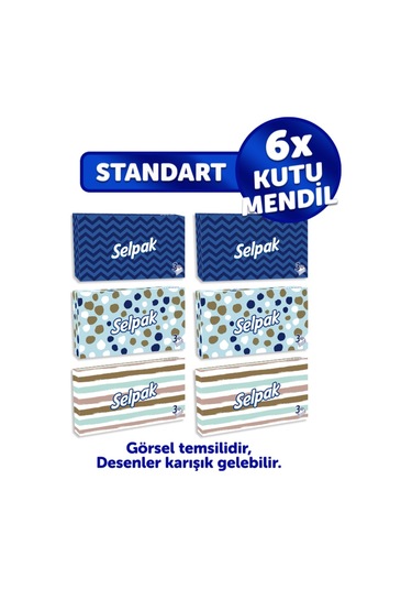 Selpak® Kutu Mendil 6'lı
