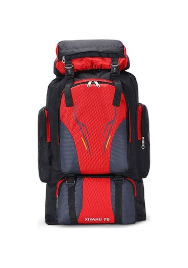 Silkroadselect Sırt Çantası Outdoor Seyahat Çantası Dağcılık Çantası 70l Pgma11 Kırmızı