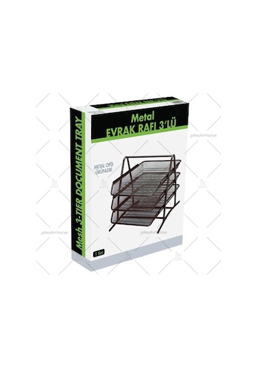 3 Katlı Hareketli Metal Evrak Rafı