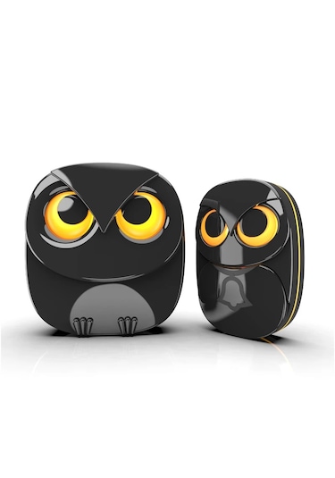 Monozone Lüx 1 Buton 1 Alıcı Kablosuz Kapı Zili Baykuş Şekilli