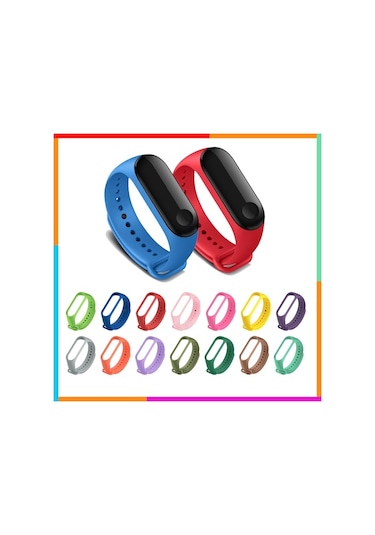 Xiaomi Mi Band 3 - Mi Band 4 Akıllı Bileklik Kyver Kordon Kayış