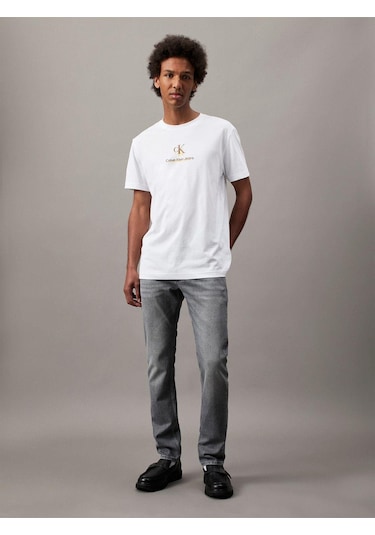 Calvin Klein Erkek Slim Gri Jeans-6504 Gri