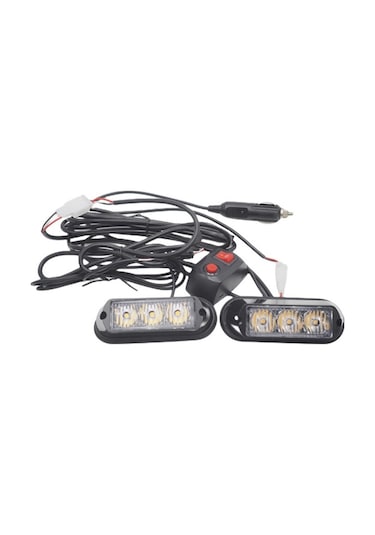 Çakar Lamba 3x2 Led 12w 12-24v Amber-amber / Lapa197