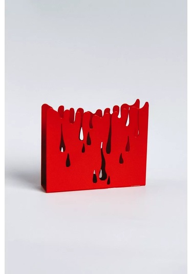 Gala Mutfak İçin Masada Kullanılabilecek Metal Loft Tarzı Peçetelik 135677278 Kırmızı