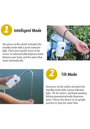 Qingmipy Akıllı Tespitli Balık Tutma Su Pompası Siyah 1.8m Boru - 1 Ton/sa Su Akışı, 6 Saat Oksijenasyon, 36 Saat Aydınlatma