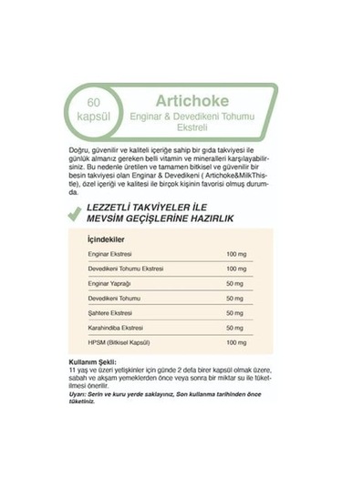 Mindivan Enginar Ekstreli & Devedikeni Tohumu Ekstreli