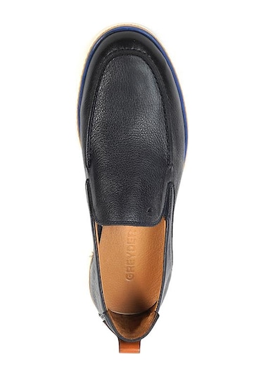 Greyder 64512 Erkek Lacivert Hakiki Deri Casual Ayakkabı -469 Lacivert