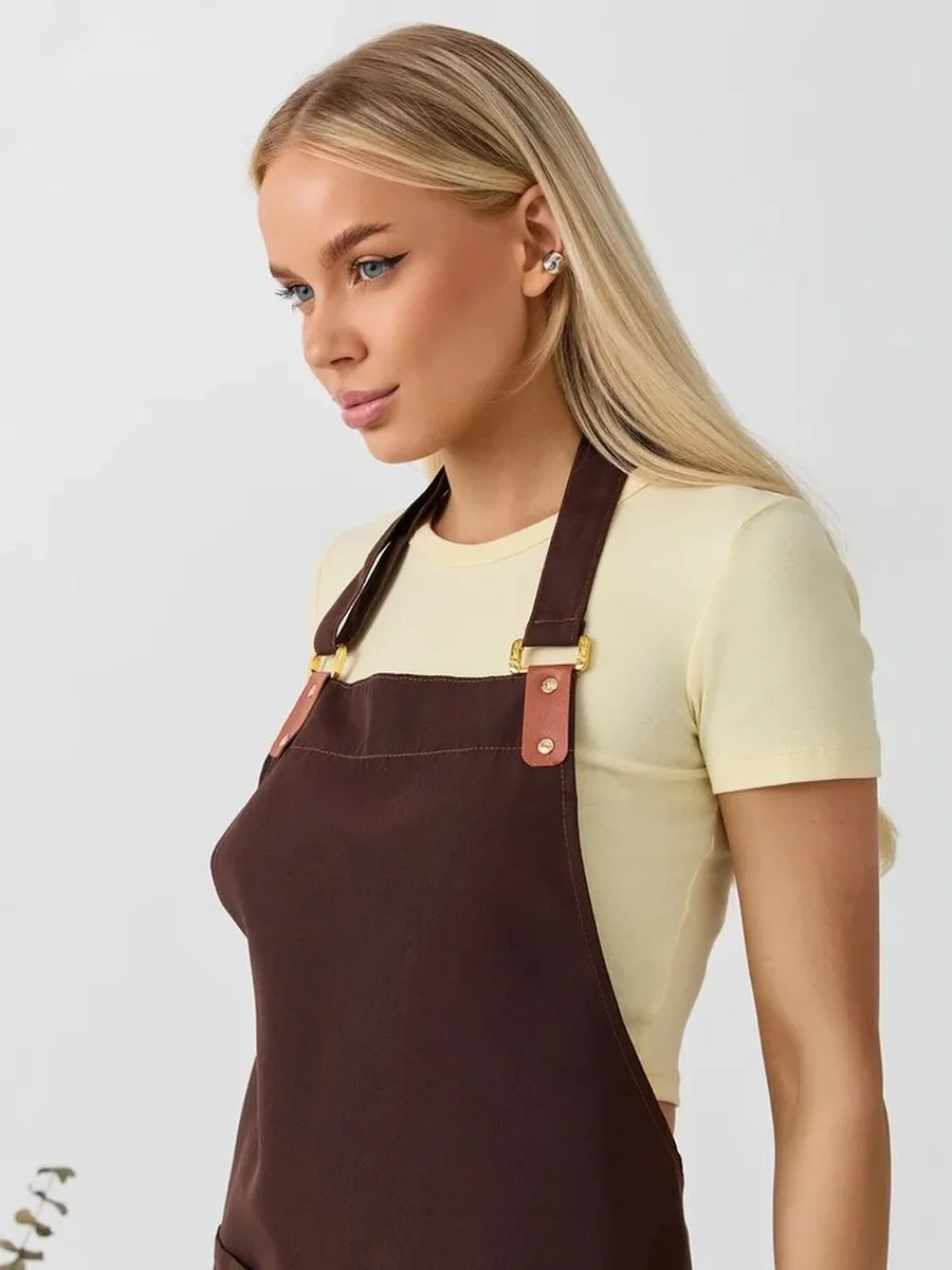 Dadilove Mutfak Önlüğü, Şef Önlüğü, Manikür Ustası İç 365973127 Kahverengi