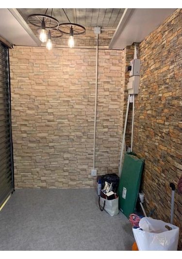 Nw46 Kahve Köpüğü Taş Kendinden Yapışkanlı Dekoratif Duvar Paneli (535049653)