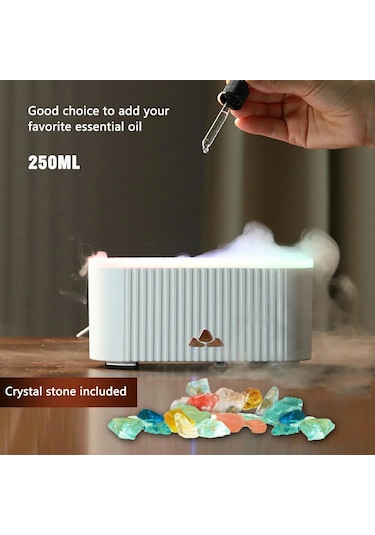 12w Kristal Nemlendirici Aromaterapi Difüzör 250ml Akıllı Uzaktan Kumanda Taşınabilir Otomatik Difüzör - V178 Balina Ab Tak