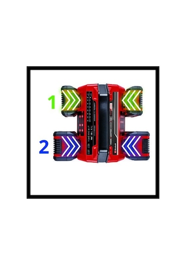 Einhell 18V 4A Power X-Quattrocharger, Dörtlü Şarj İstasyonu - 4512102