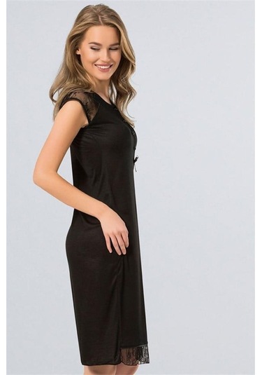 Türen 3123 Gecelik - Siyah Siyah