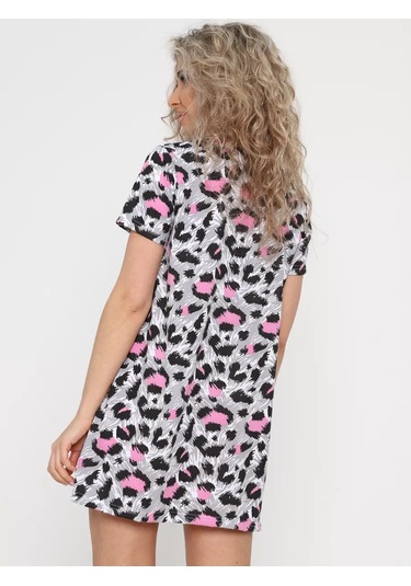 Vanil'-tekstil' Pamuklu Yazlık Mini Elbis 231073638 Gri