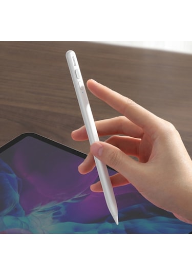Baseus Anti Misoperation Kapasitif Stylus Tablet Telefon Dokunmatik Kalem Beyaz