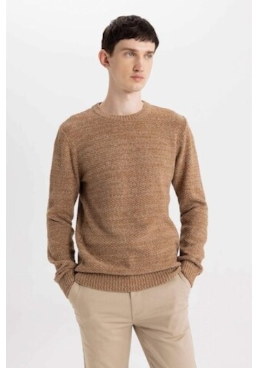 Defacto Standart Fit Normal Kesim Bisiklet Yaka Dokulu Basic Düz Triko Kazak R1175AZ24WNBN153 Kahverengi Defacto Standart Fit Normal Kesim Bisiklet Yaka Dokulu Basic Düz Triko Kazak R1175AZ24WNBN153 Kahverengi