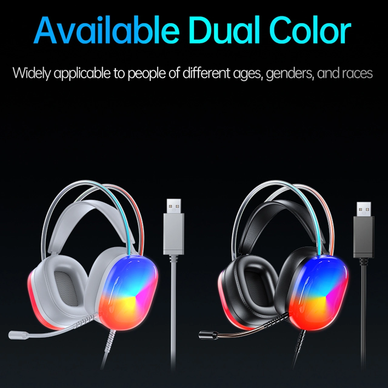 Sones Awei Gm-11 Pro Luminous Kablolu Kulaklık, Kablo Uzunluğu: 2 M