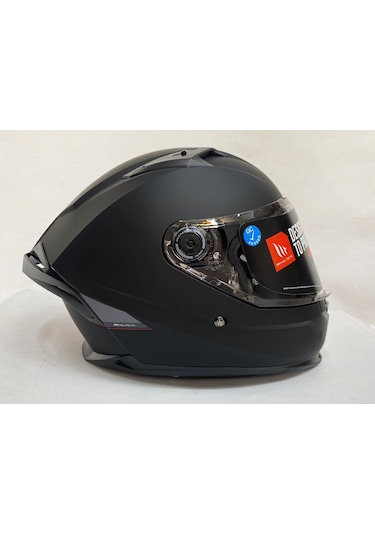 Mt Braker Sv A1 Şefaf Vizörlü İç Güneş Vizörlü Kapalı Motosiklet Kaskı Mat Siyah