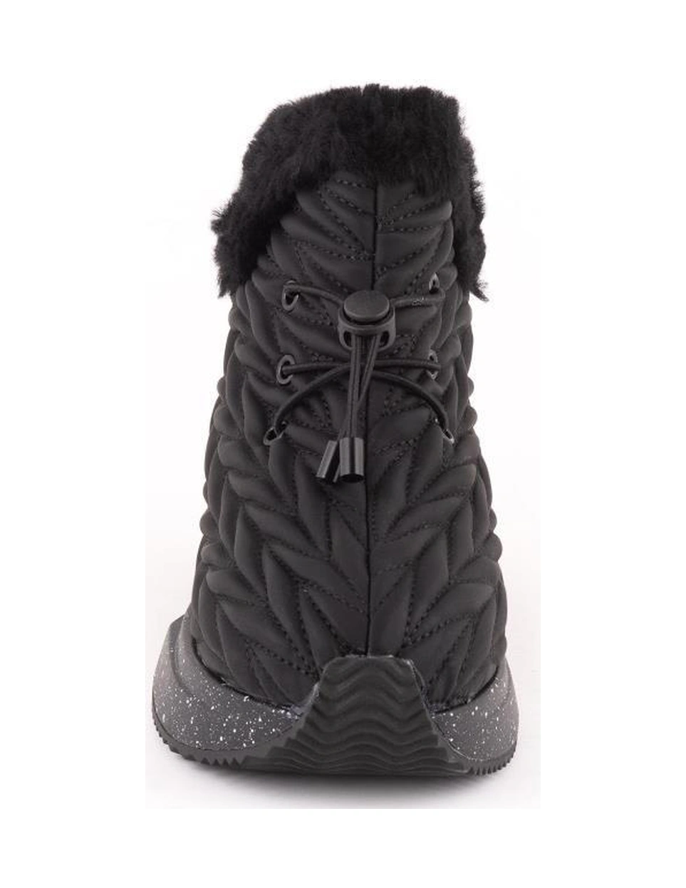 Guja 24k326 Kalın Taban Kapitoneli Kürklü Kadın Kar Botu Bej