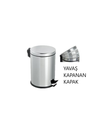 12 Lt Amortisörlü Çöp Kovası