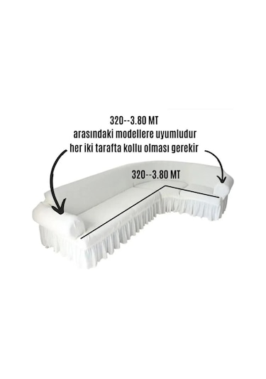 StarMall Bürümcük Köşe Koltuk Örtüsü, Kanepe, Koltuk Kılıfı, Eteli Koyu Kahve