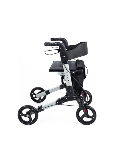 Rölator Mv-9102 Gri Lüx Alüminyum Rolatör Tekerlekli Yürüteç