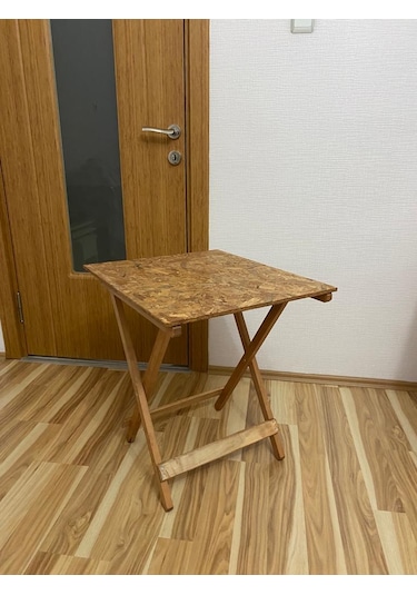 Apak Ahşap Osb Yüzeyli Katlanır Masa 60 CM 50 CM Bambu