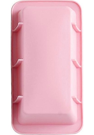 6 Adet Kek Silikon Tost Ekmeği Kalıbı Dikdörtgen Buz Tepsisi Kalıbı Pembe Çok Renkli