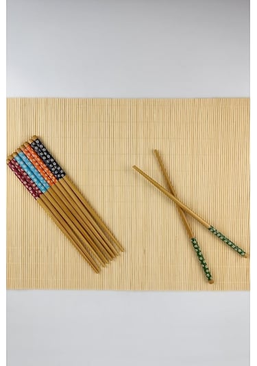 Digithome Bambu 10 Lu Chopsticks Yemek Çubuğu Seti Thn75537 - Hyt Çok Renkli