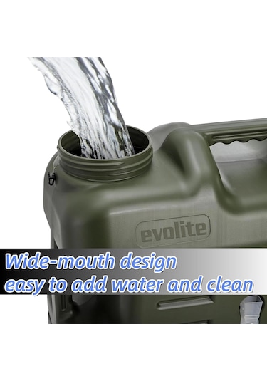 Evolite Deep 18.5 L Musluklu Kamp Su Bidonu Haki