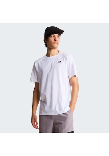 The North Face M Evolution Simple Dome Regular Short Sl Erkek T-shirt-32596 Beyaz