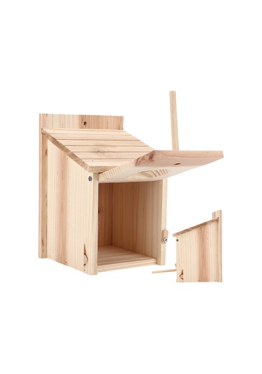 Ruicoo Doğal Odun Kuş Yuvası, Yağmurlardan Koruma, Kolay Kurulum, Kuşların Konforlu Ve Güvenli Yuva Alanı Sağlar