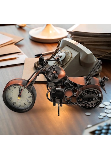 Metal Motosiklet Saat Çok Renkli