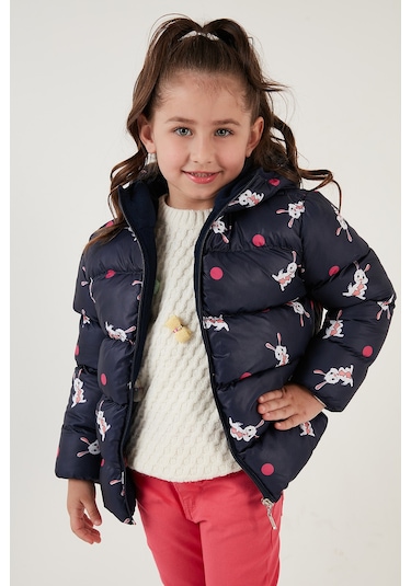 Lela Ekstra Dolgulu Içi Yumuşak Polarlı Kapüşonlu Şişme Kız Çocuk Mont 5763001 Lacivert