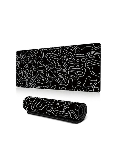 Cbtx 300 X 700 X 2mm Soyut Sıvı Tasarım Kauçuk Mouse Pad Kaymaz Büyük Mouse Mat - Stil F Stil F