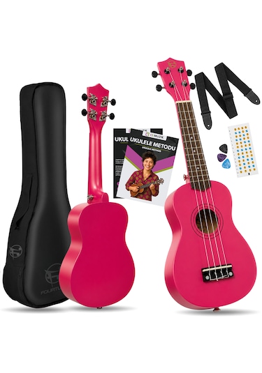 Fourtune Nova Uks-21dpk Soprano Pembe Ukulele Seti Şeker Pembe