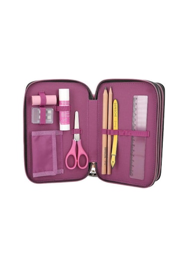 Top Model Üçlü Kalem Kutusu Rebel Kıtty Renkli