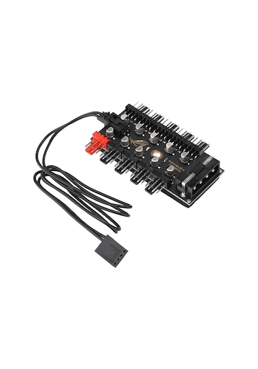 Kangvka Bilgisayar Kasa Fan Kontrolcü Hub - 10 Portlu 4pin Pwm, Ana Kart Arayüzü Yetersizliği Sorunu Çözücü