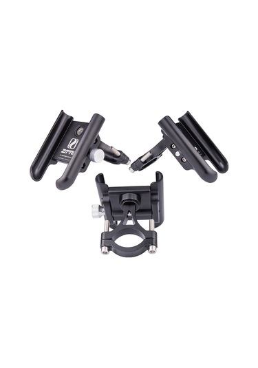 Shineyee Motosiklet Bisiklet Telefon Tutucu Cnc Alyuminyum 360 Döner 4 Tırnaklı Kaymazsız 3.5-7 İnç Telefonlar İçin Kırmızı Kırmızı