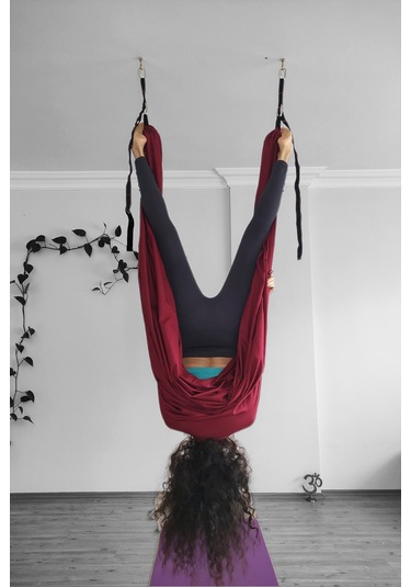 Naturecamp Nadi Bordo Yoga Hamak Seti Bordo