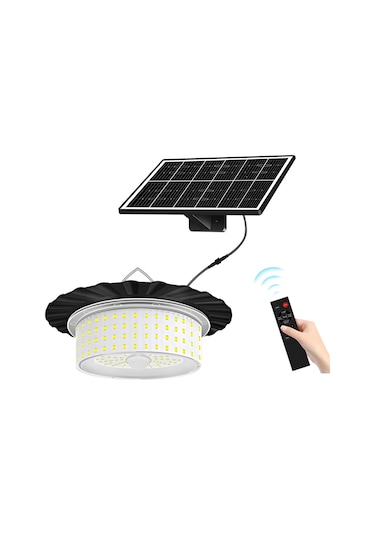 244-led Hareketli Sensörlü Güneş Enerjili Sarkıt Işık, Güneş Enerjili Kulübe Işığı Siyah