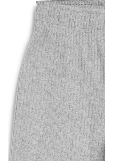 Beli Lastikli Gri Kız Çocuk Eşofman Altı - Rahat Geniş Paça Kalın Kumaş 7-8-9-10-11-12-13-14 Yaş. Gri