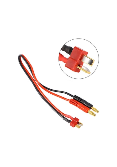 Wozlo 4 Mm Banana - Erkek T Plug Dönüştürücü Kablo - 20 Cm