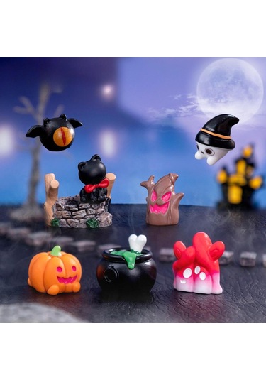 Suntek Cadılar Bayramı Mini Heykelcik Perili 2,8x2,4-cm-kazan