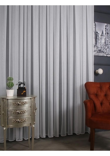 Nar TTM Zemin Düz Tül Perde-Ölçünüze Özel Dikim