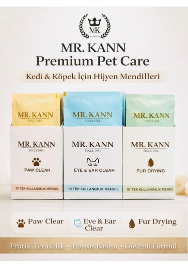 Mr.kann Kedi & Köpek Hijyen Bakım Mendili Mr.kann