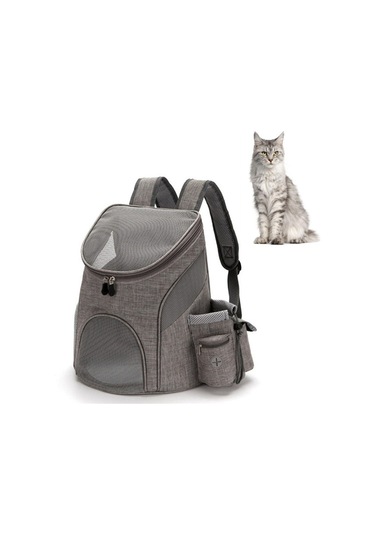 Dışarı Çık Taşınabilir Katlanabilir Pet Kedi Ve Köpek Taşıma Sırt Çantası, Boyut: S Gri