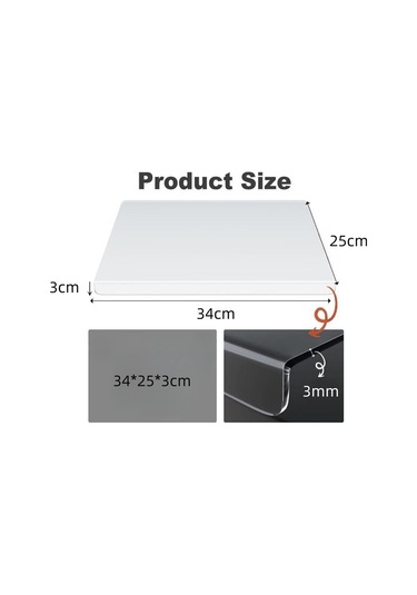 Sones Yx048 Kaymaz Matlı Şeffaf Akrilik Meyve Sebze Kesme Tahtası